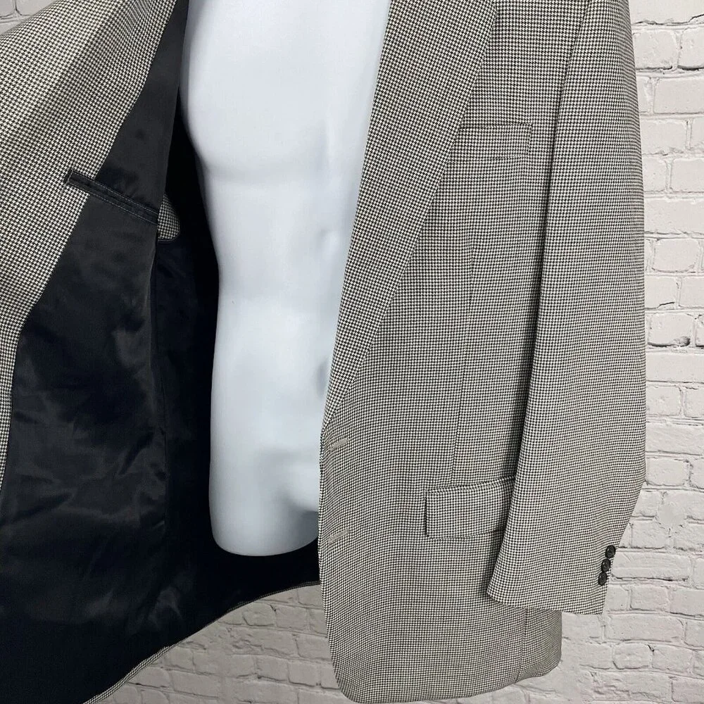 Sam’s Tailor Her Majesty’s Forces Service Houndstooth Sports Coat Blazer Size 45